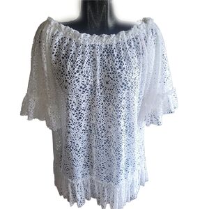 Banana Moon White Open Knit Beach Tunic S